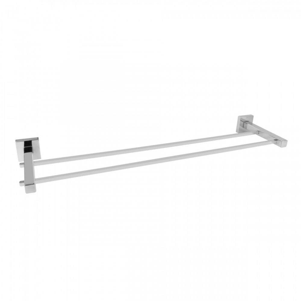 Porta toalha de banho duplo toalheiro banheiro lavabo aço inox 304
