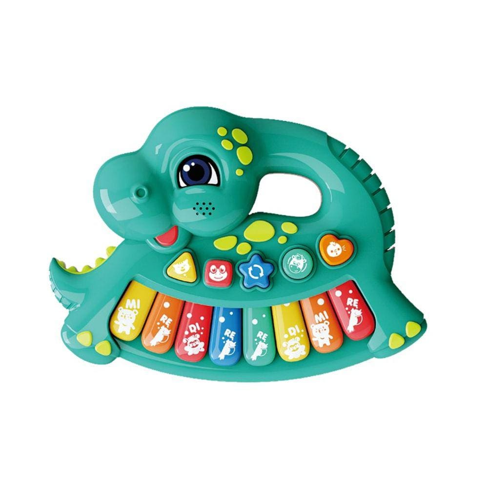 Teclado Musical Infantil Dino Colorido - Shiny Toys
