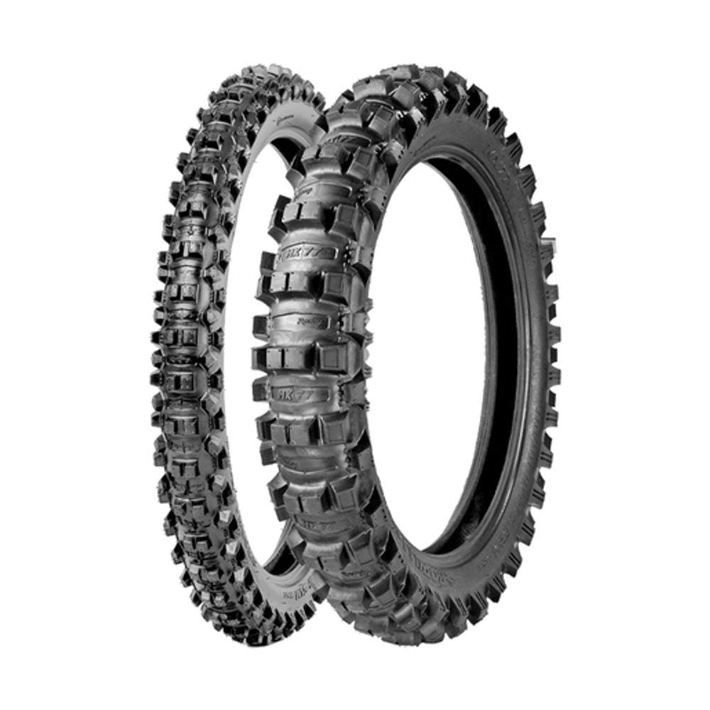 Jogo Pneus de Moto Borilli Medium Soft MX 77 80/100-21 51M + 120/90-19 62M TT