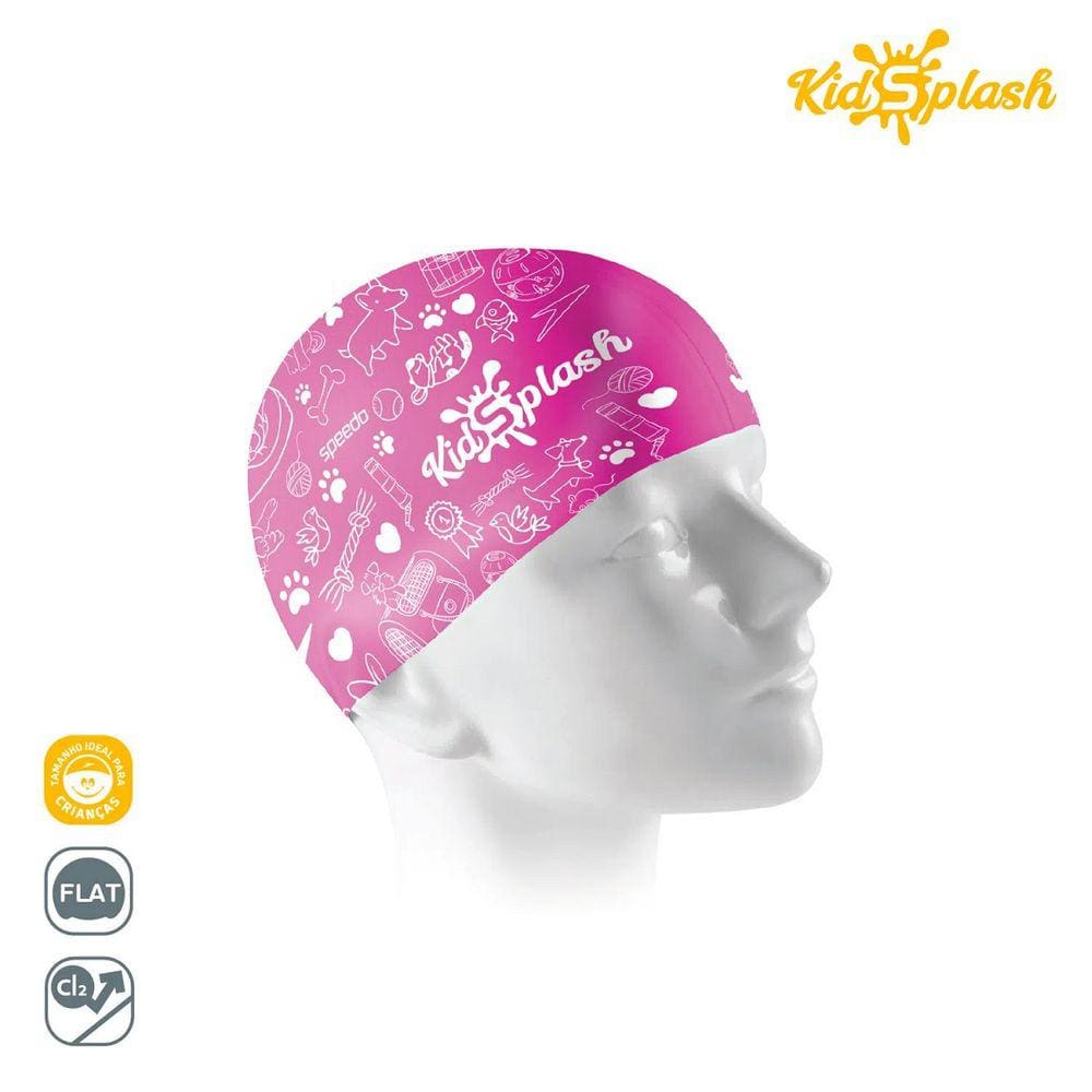 Touca De Natação Infantil De Silicone Estampa Pet Kidsplash