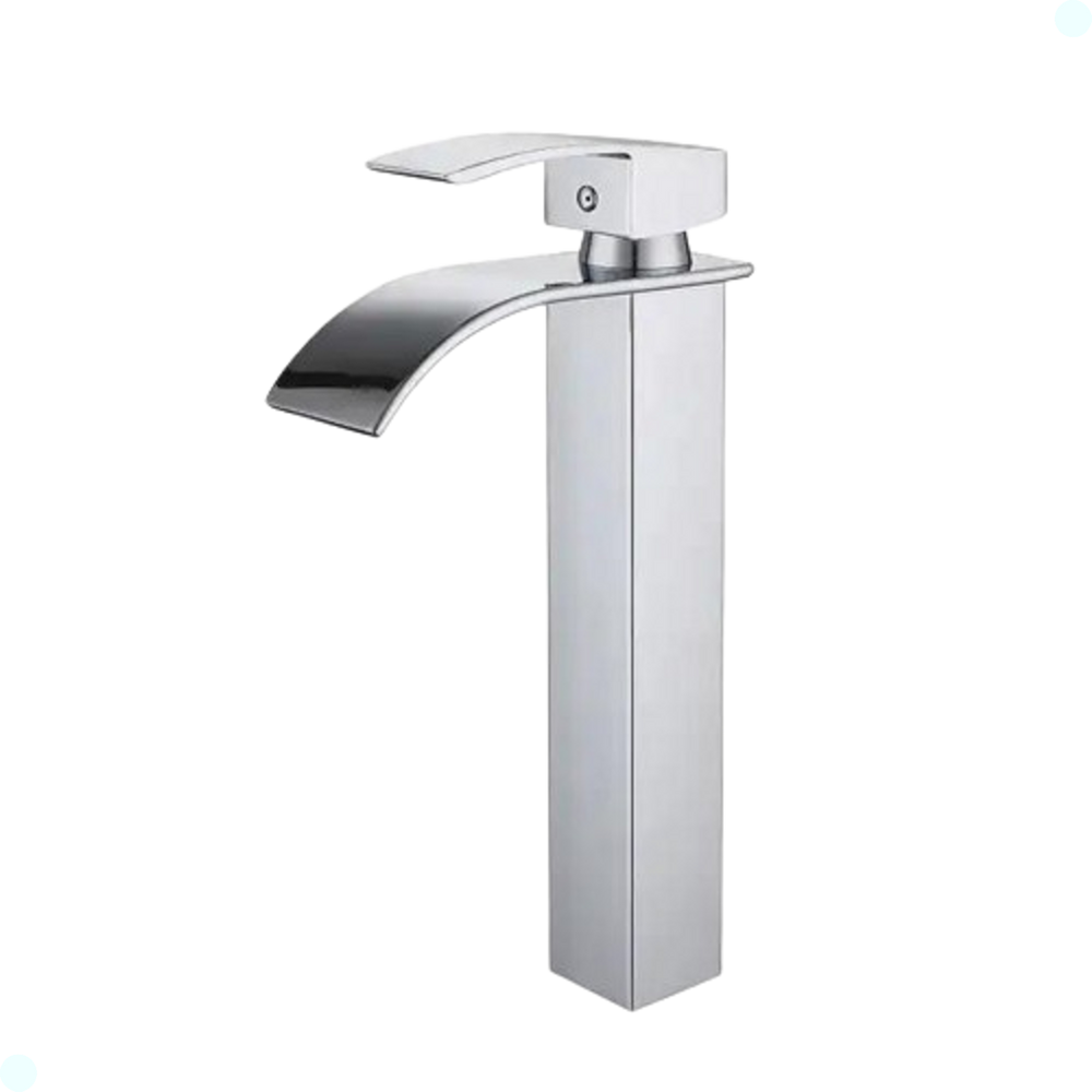 Torneira Banheiro Misturador Monocomando Cascata Alta Cromada