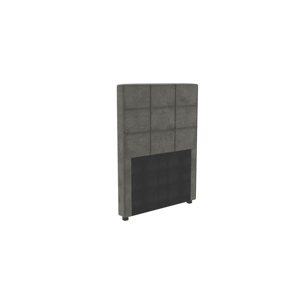 Cabeceira Mdp Estofada Veludo 90x120cm Cinza