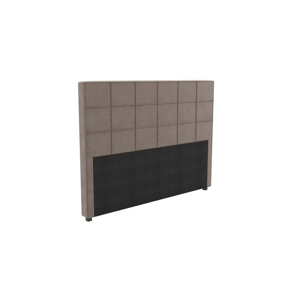Cabeceira Mdp Estofada Veludo 160x120cm Cinza