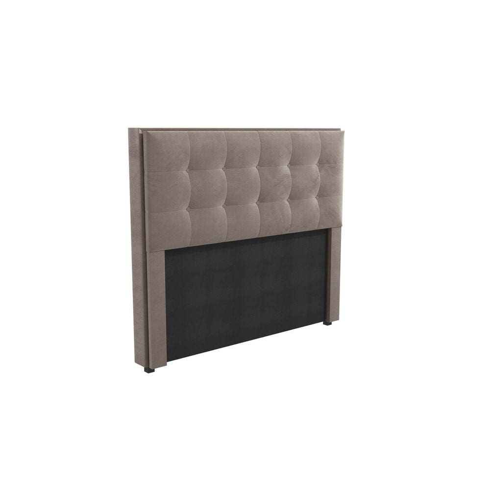 Cabeceira Mdp Estofada Veludo 140x120cm Cinza