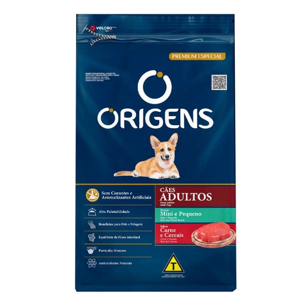 Ração Origens Cães Adultos Raças Pequenas Carne E Cereal