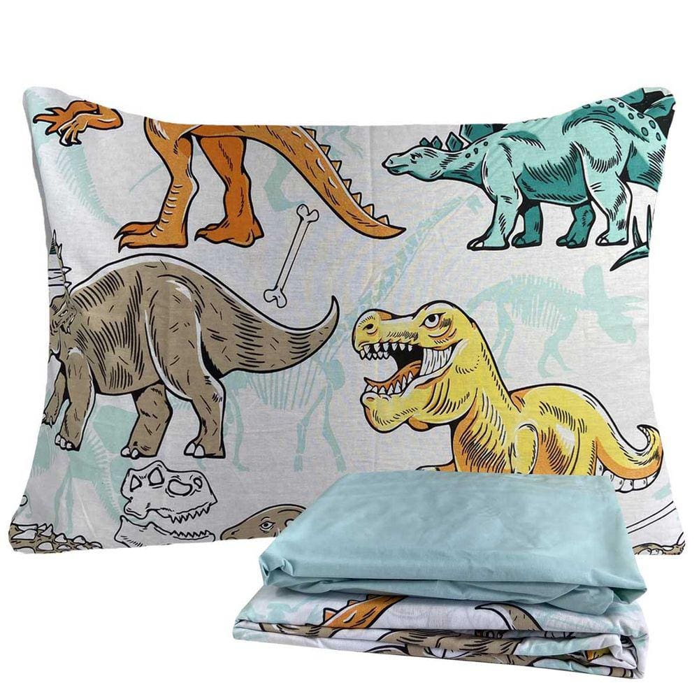 Jogo de Cama Infantil 100% Algodão Solteiro 3 Peças Dinossauros Estampa Diverssauro Lepper