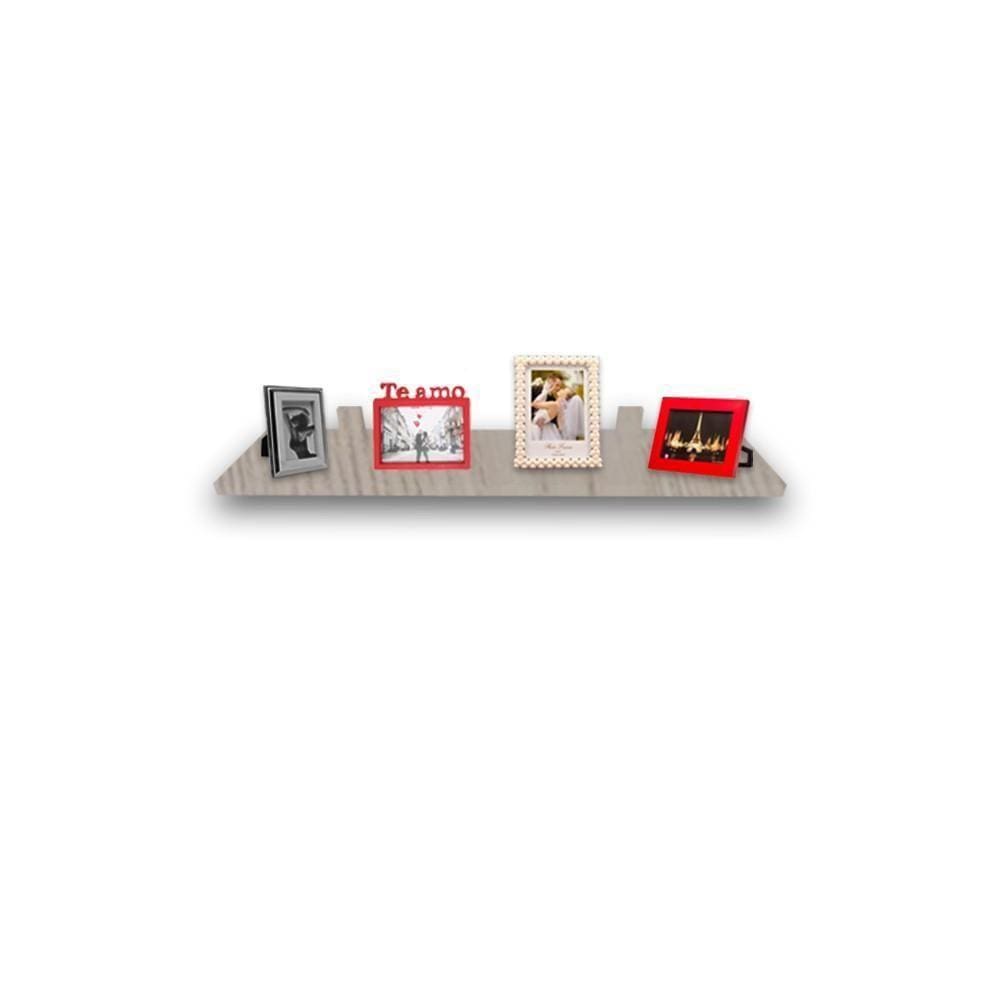 Prateleira Simples 70x15 Cm Com Suporte Em Mdf Madeirado [f031]