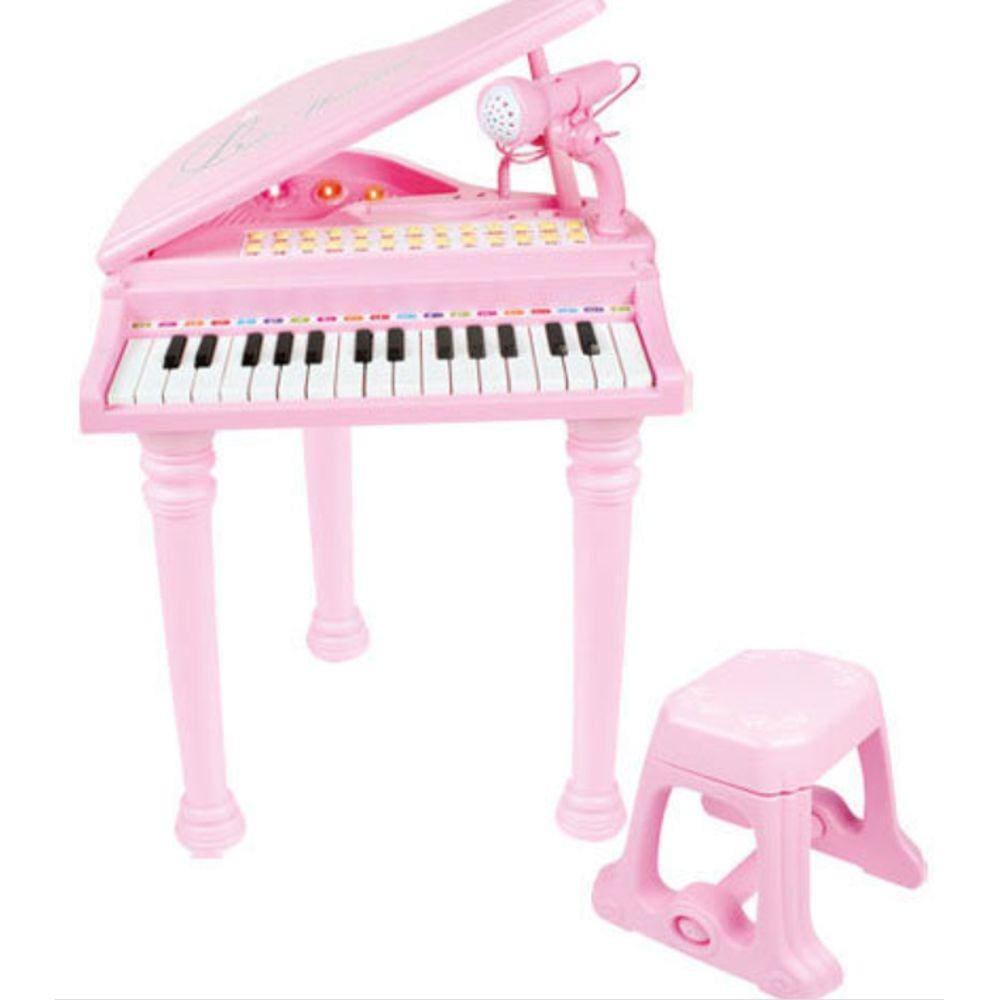 Kids Piano Mini Music Gift Crianças Musical Toy Piano Microfone Musical Instrumento Musical Tocando Brinquedo Conjunto Crianças Presentes Rosa Preto|