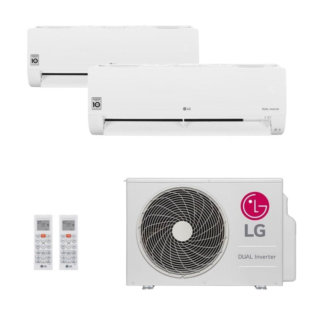 Ar-Condicionado Bi-Split HW LG Dual Inverter Voice 16.000 BTUs (2x Evap HW 9.000) R-32 Só Frio 220V