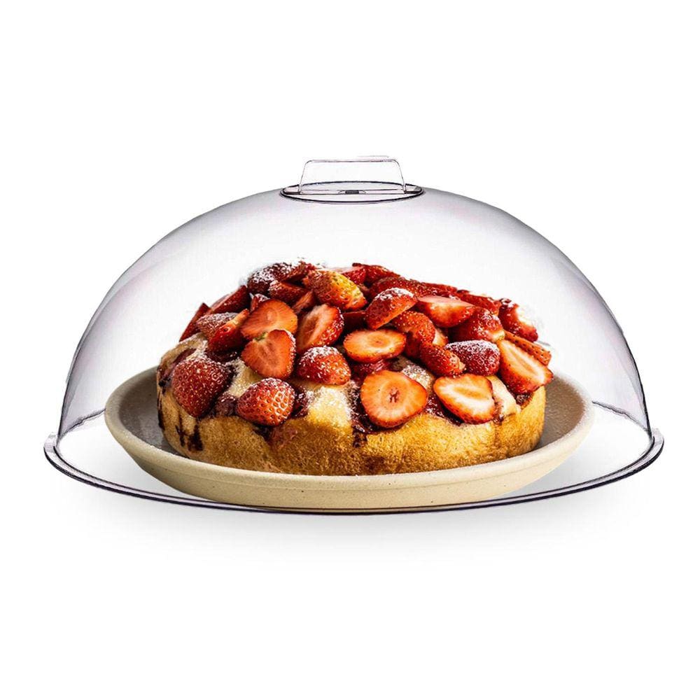 Tampa Acrílico Transparente Grande Para Bolos E Tortas 36Cm