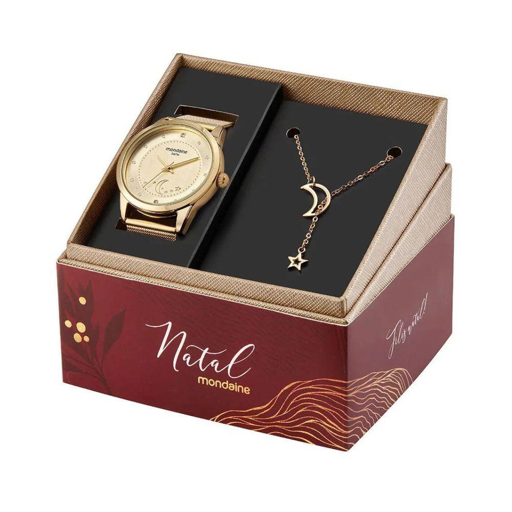 Kit Relógio Mondaine Feminino Analógico 32461LPMKDE1K1