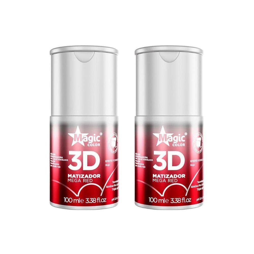 Matizador Gloss Magic Color 100Ml Mega Red - Kit Com 2Un