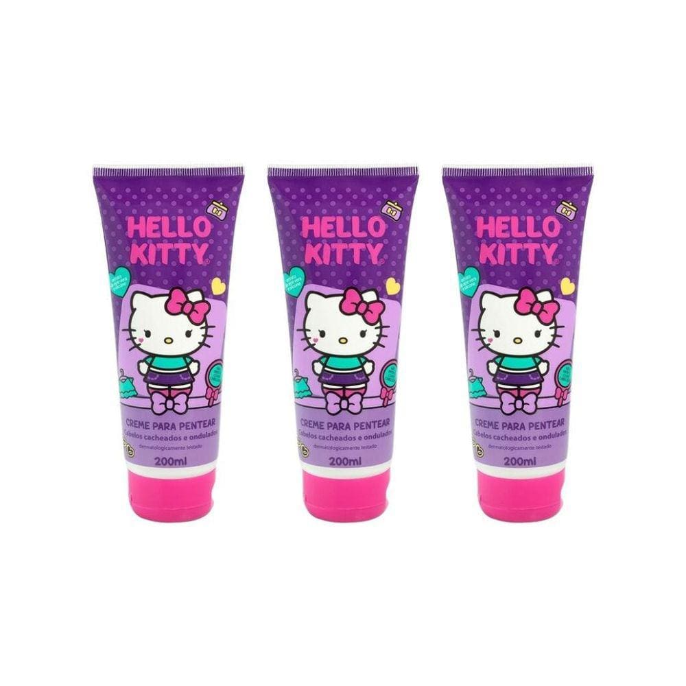 Creme De Pentear Cia Da Natureza Hello Kitty Cacho 200Ml-3Un