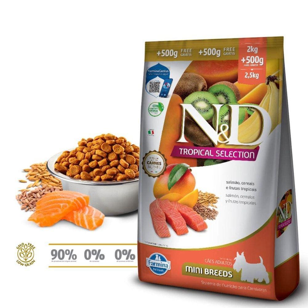 Ração Farmina N&D Tropical Selection Cães Adultos Porte Mini