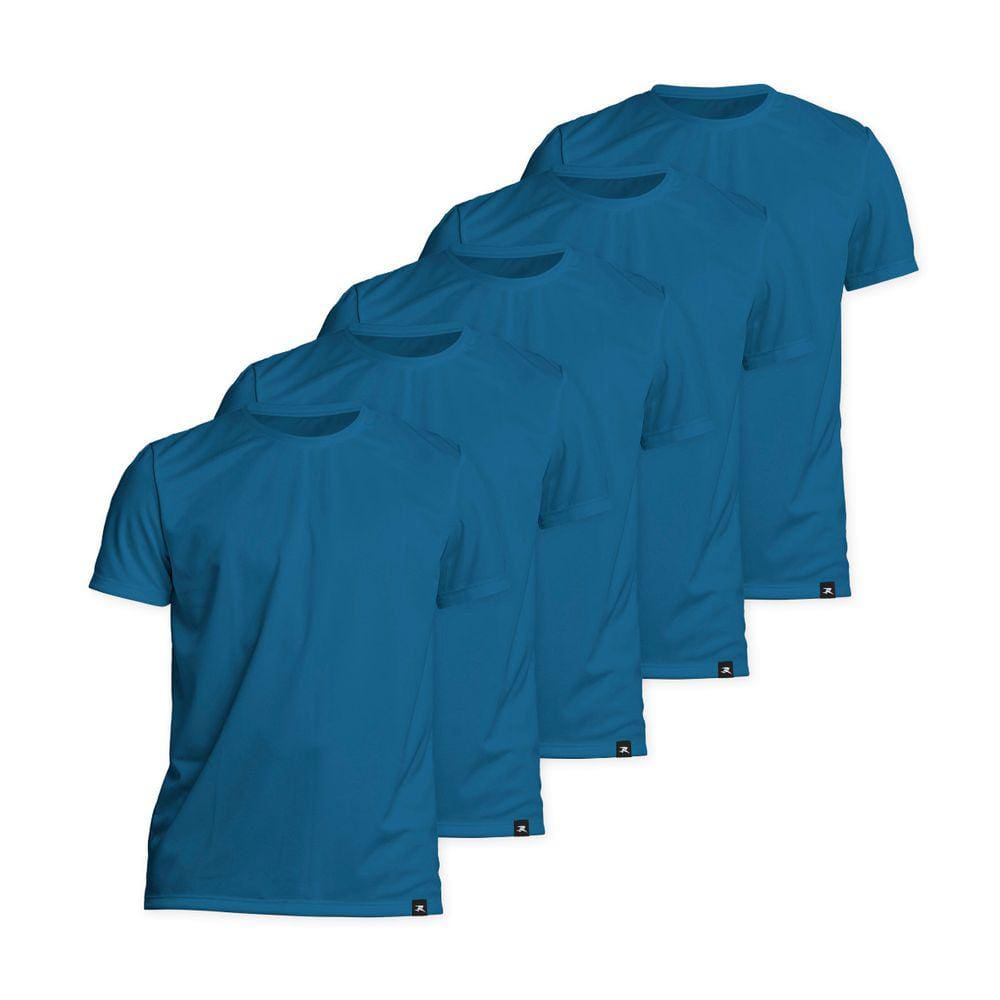 Kit com 5 Camiseta Algodão Sportswear Muvin - Masculino - Mais Conforto para seu Treino e Caminhada