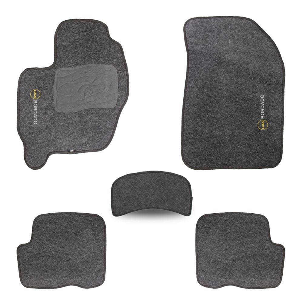 Tapete Duster 2016 a 2024 Carpete Automotivo Jogo 5 Peças Grafite Bordado