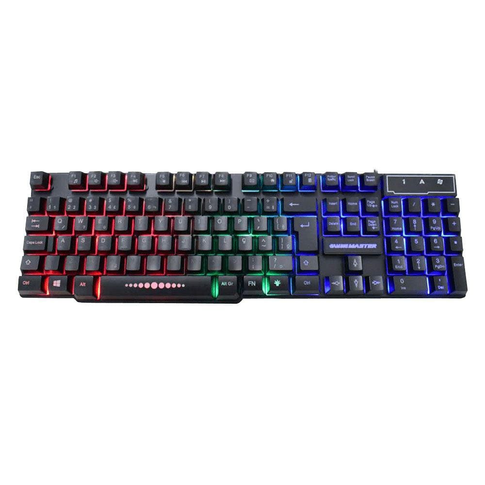 Teclado Gamer Km-5228 K-Mex Anti Ghost Teclas Iluminadas