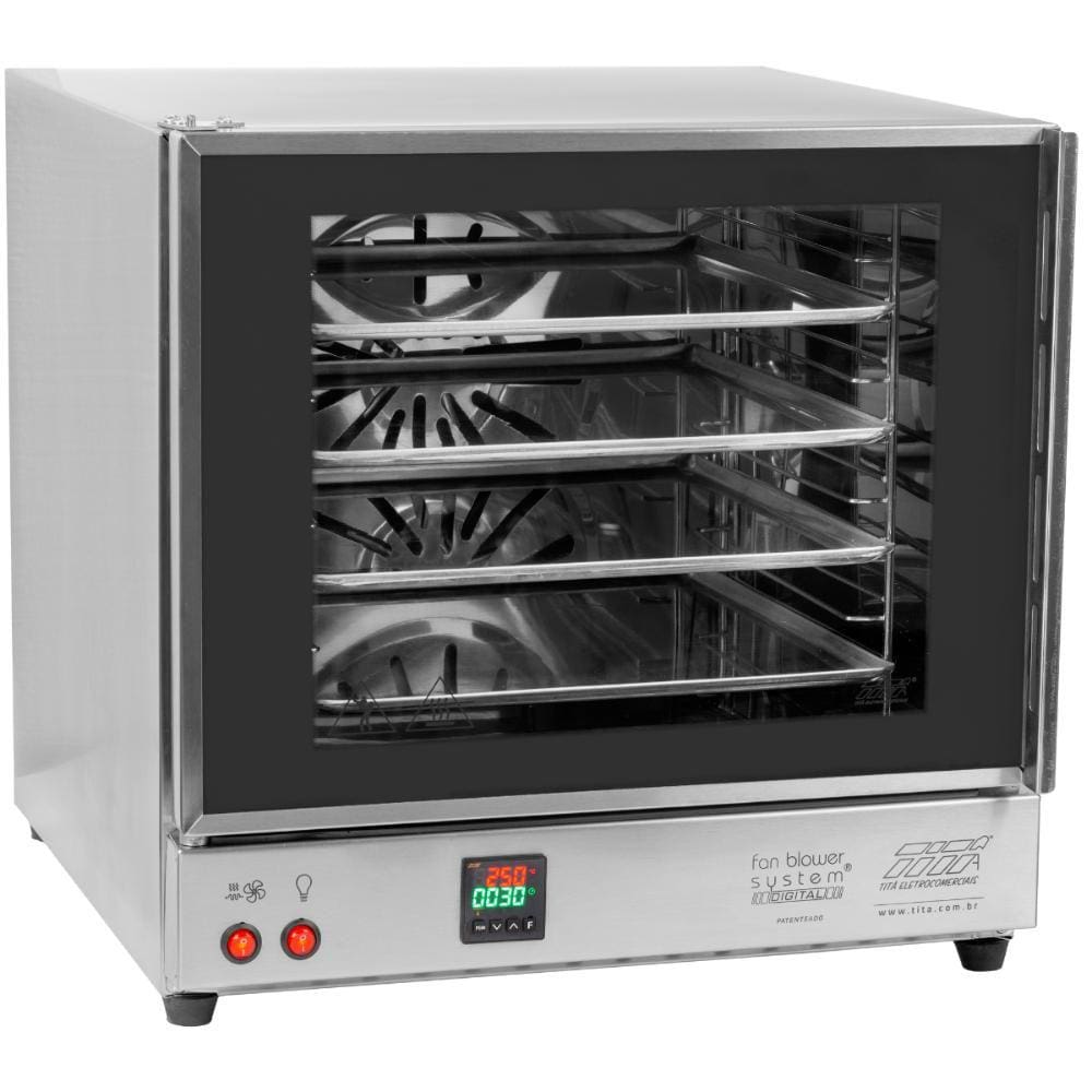 Forno Digital Turbo Fixo Elétrico Professional FETP 4 Bandejas 35x35 - Titã