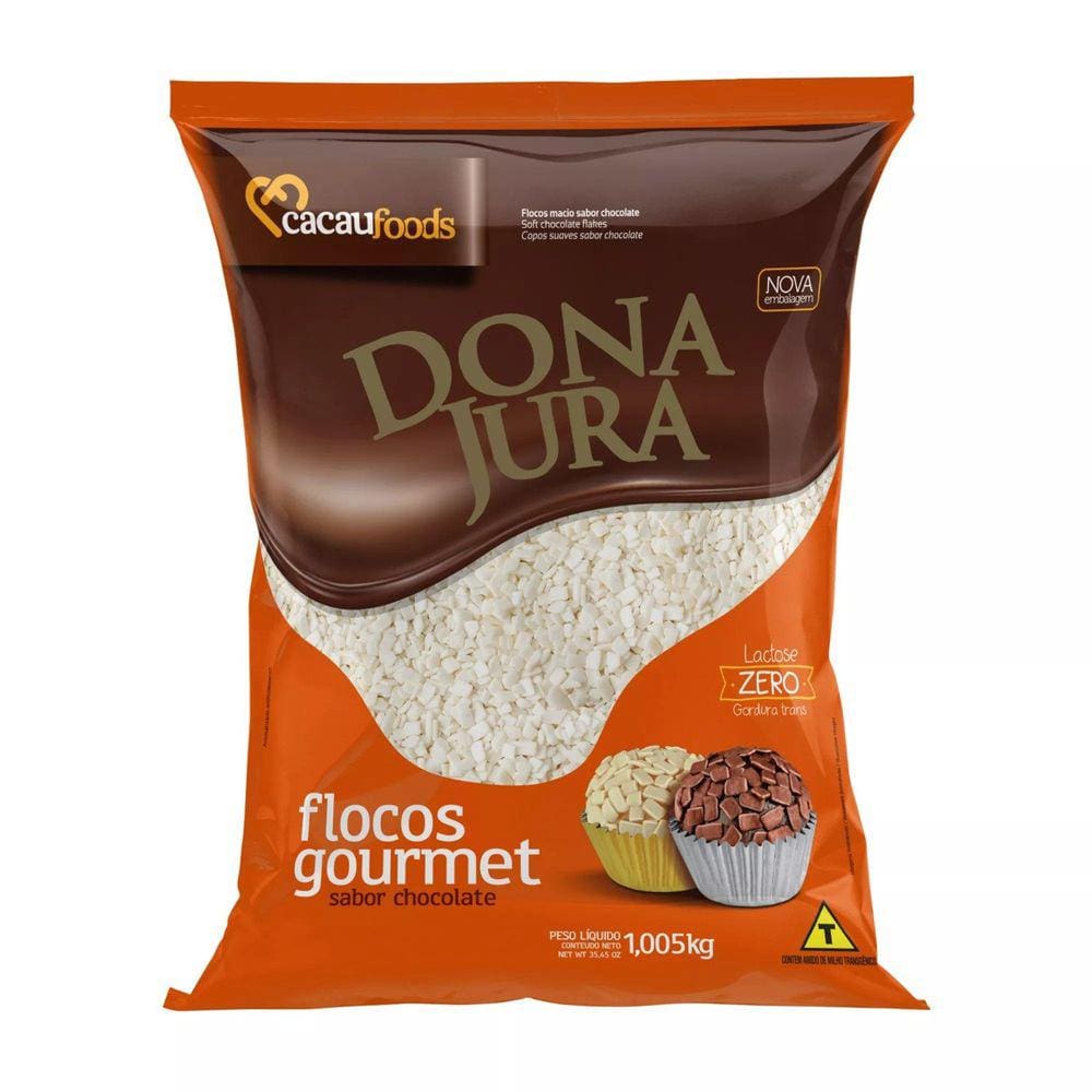 Flocos Sabor Chocolate Branco 1,005kg - Dona Jura