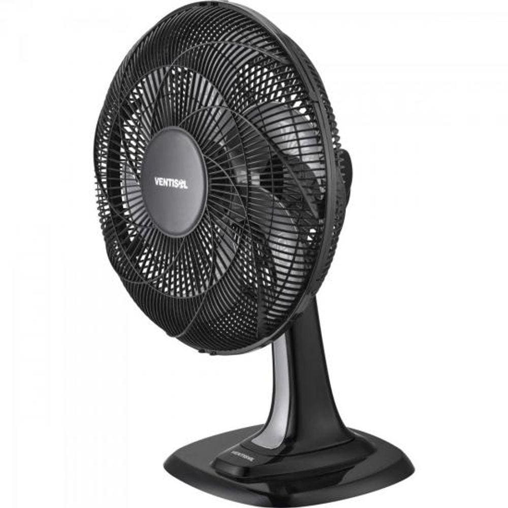 Ventilador de Mesa 30 CM com 6 PAS 127V Turbo 6 PRETO/CINZA Ventisol