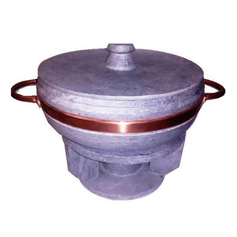 Conjunto para fondue em pedra sabão de 4 litros