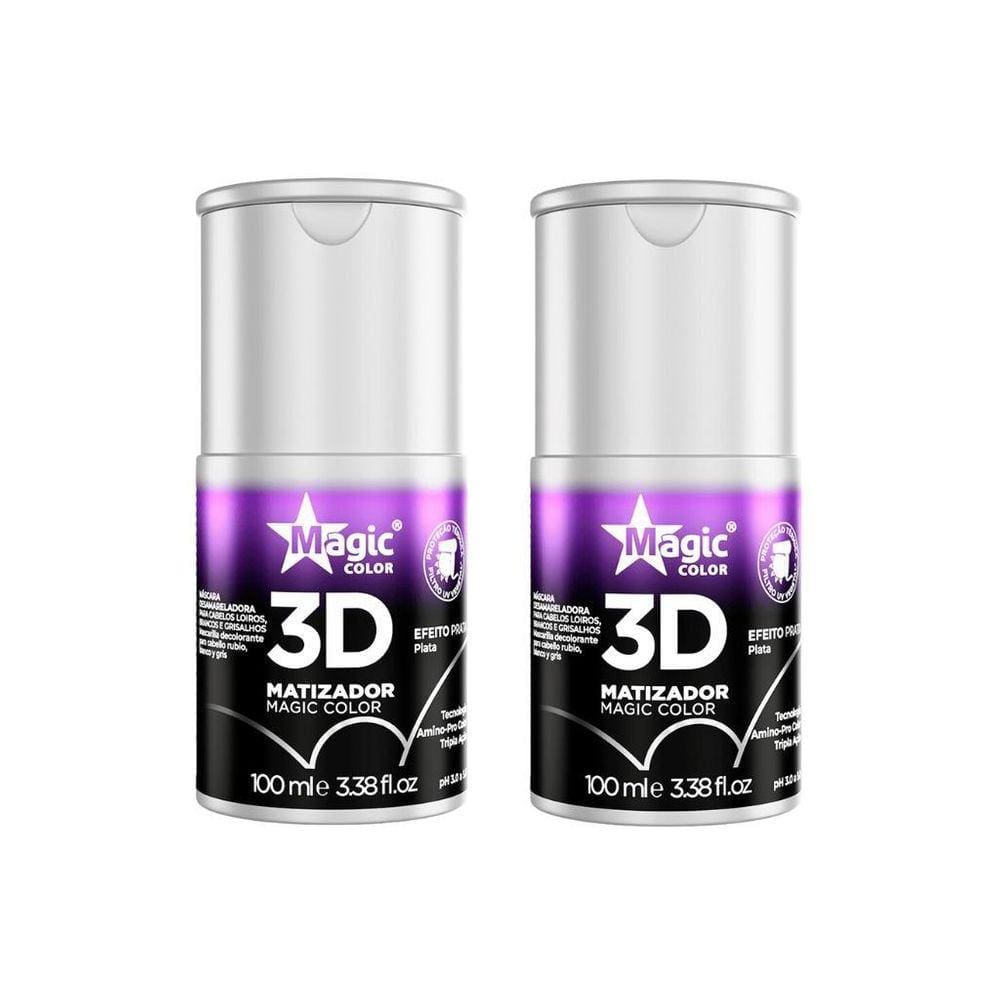 Matizador Gloss Magic Color 100Ml Efeito Prata - Kit Com 2Un