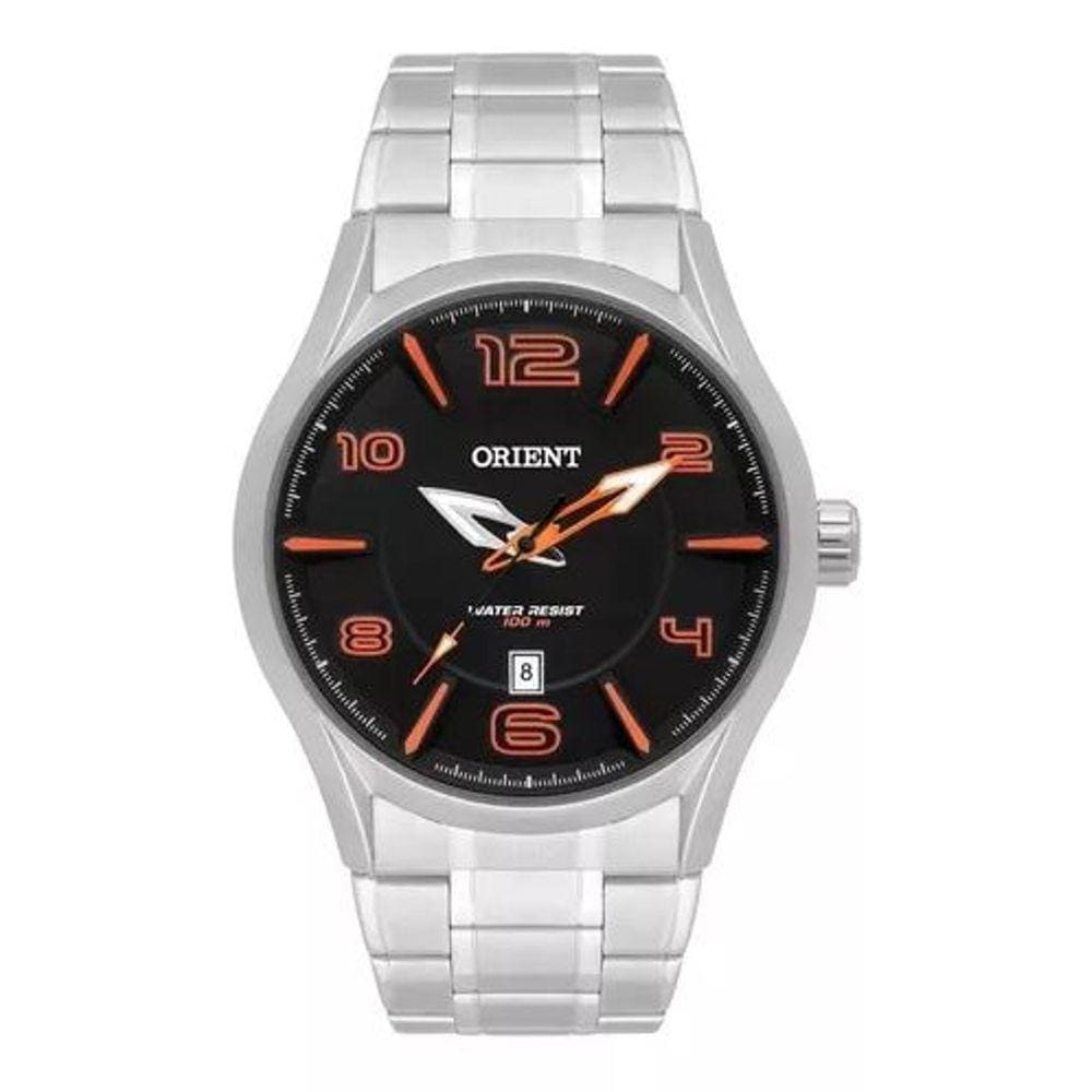 Relogio Orient Masculino Prateado Mbss1318 Posx