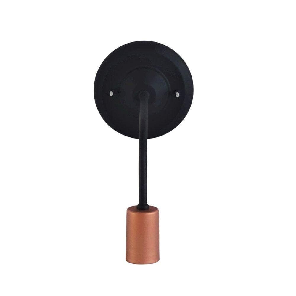 Arandela Retrô 1 Lâmpada Emalustres Preto/Cobre