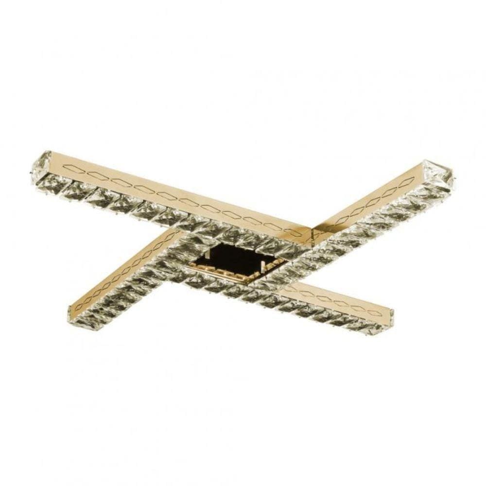 Plafon Quadrado 32w 47,6x47,6cm Tokyo Tkyxg4732w4kpf Bronzearte Gold
