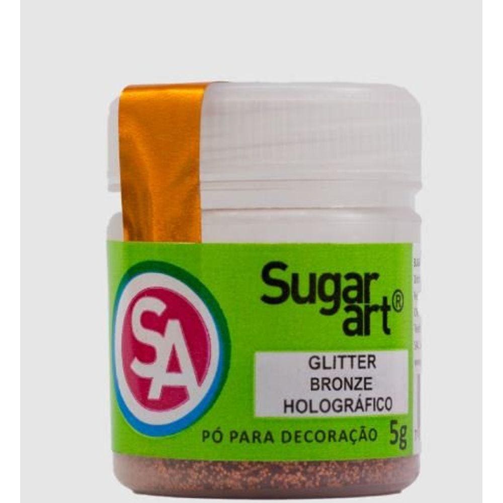 Pó Glitter Bronze Holográfico 5g - Suga Art