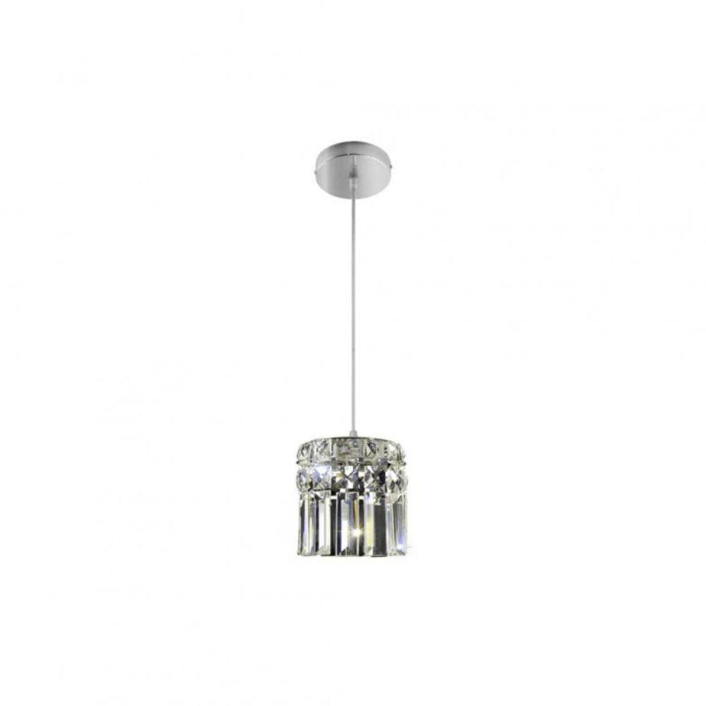 Pendente Redondo Cristal 11,5x11,5x12cm 1 Luz G9 Paris Bronzearte