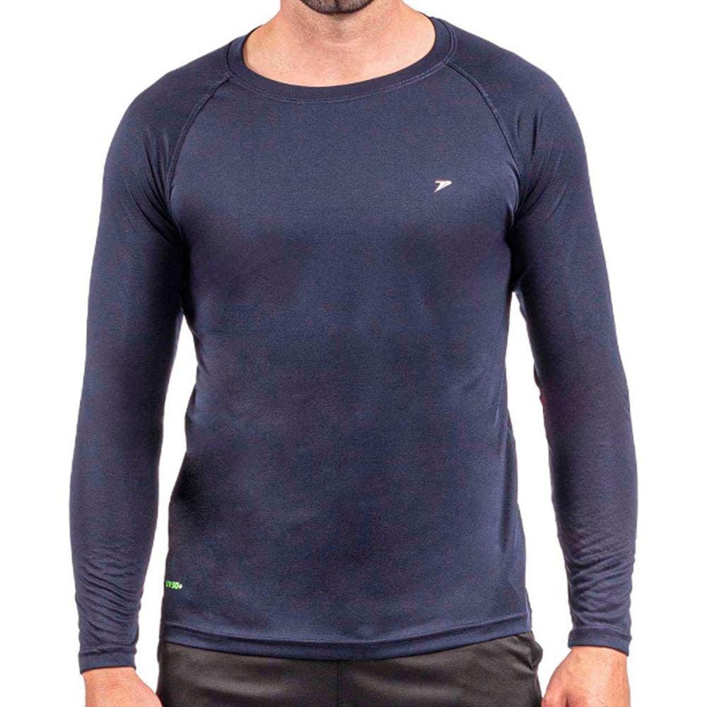 Camisa Poker Fator de Proteção UV 50+ Masculina - Marinho