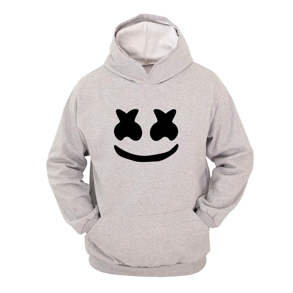 Moletom Masculini Canguru Estampa Smiley com Capuz