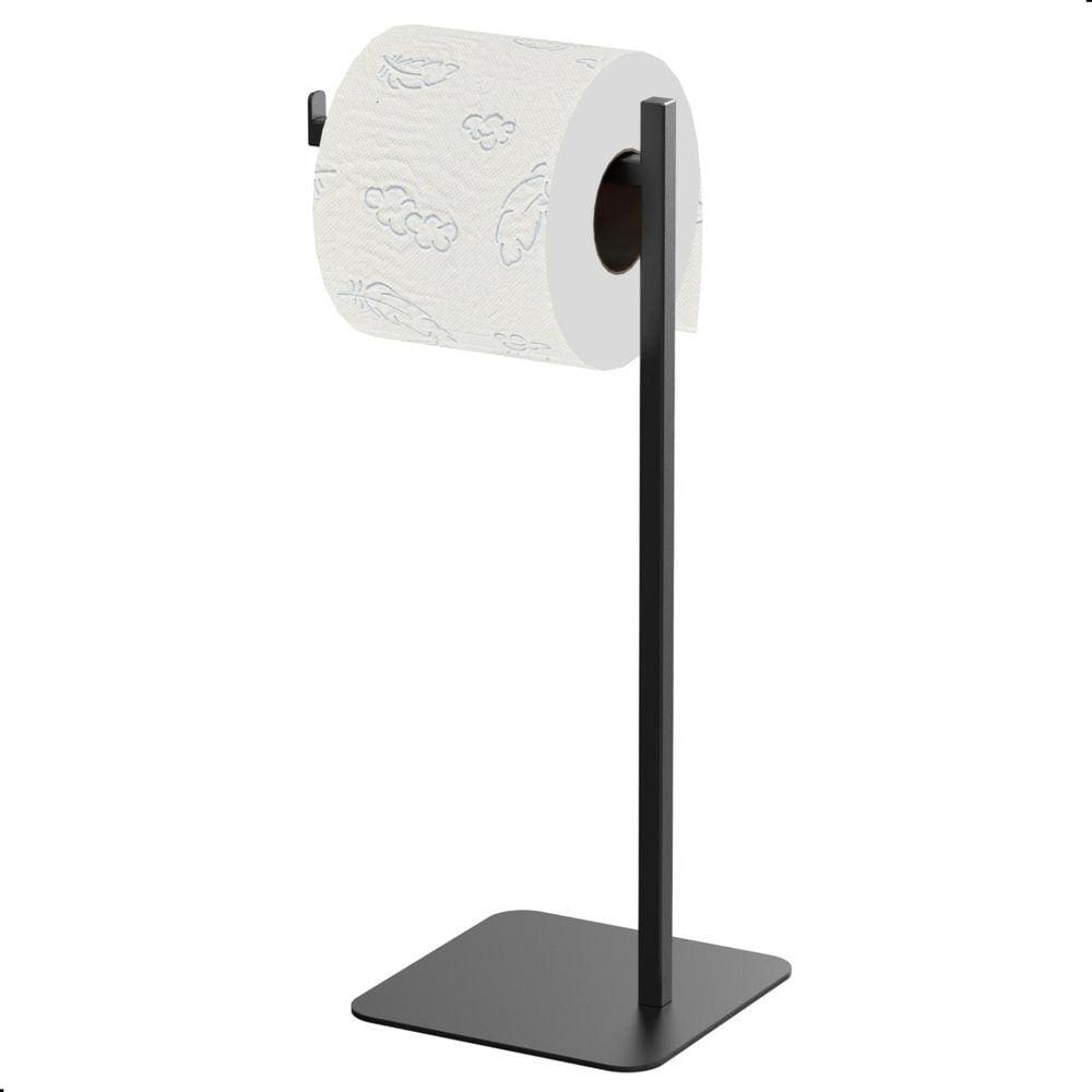 Porta Papel Higiênico de Chão Preto Suporte Para Papel Nice
