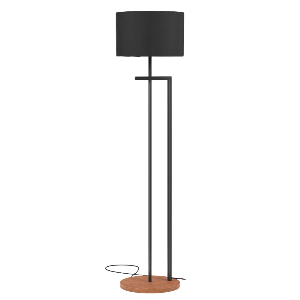 Abajur Luminaria Decoração Sala Quarto Estilo Industrial Preto Cupula Preto