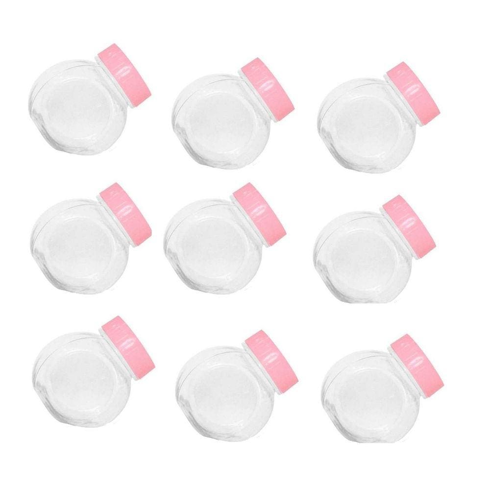 Kit 20 Mini Baleiros 50 Ml Tampa Rosa Claro Lembrancinha