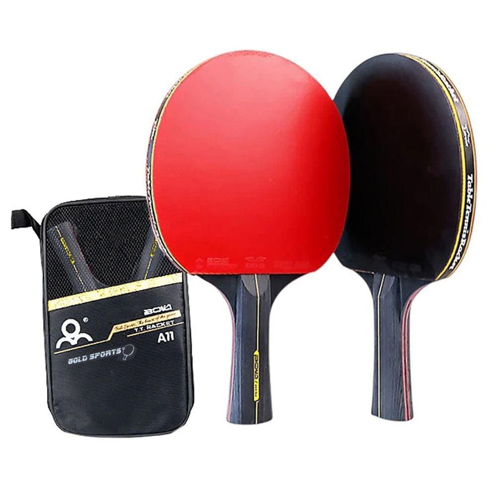 Kit Tênis De Mesa Gold Sports Boli 6.0 Series - 2 Raquetes 6 Star Profissional e 1 Mesh Bag