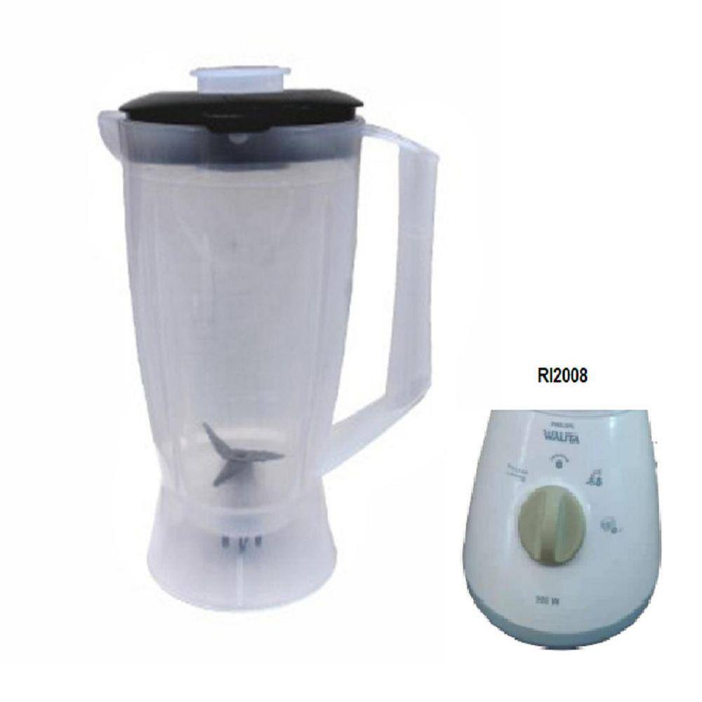 Copo Para Walita Liq Faz Tampa Preta Translucido Mm1608