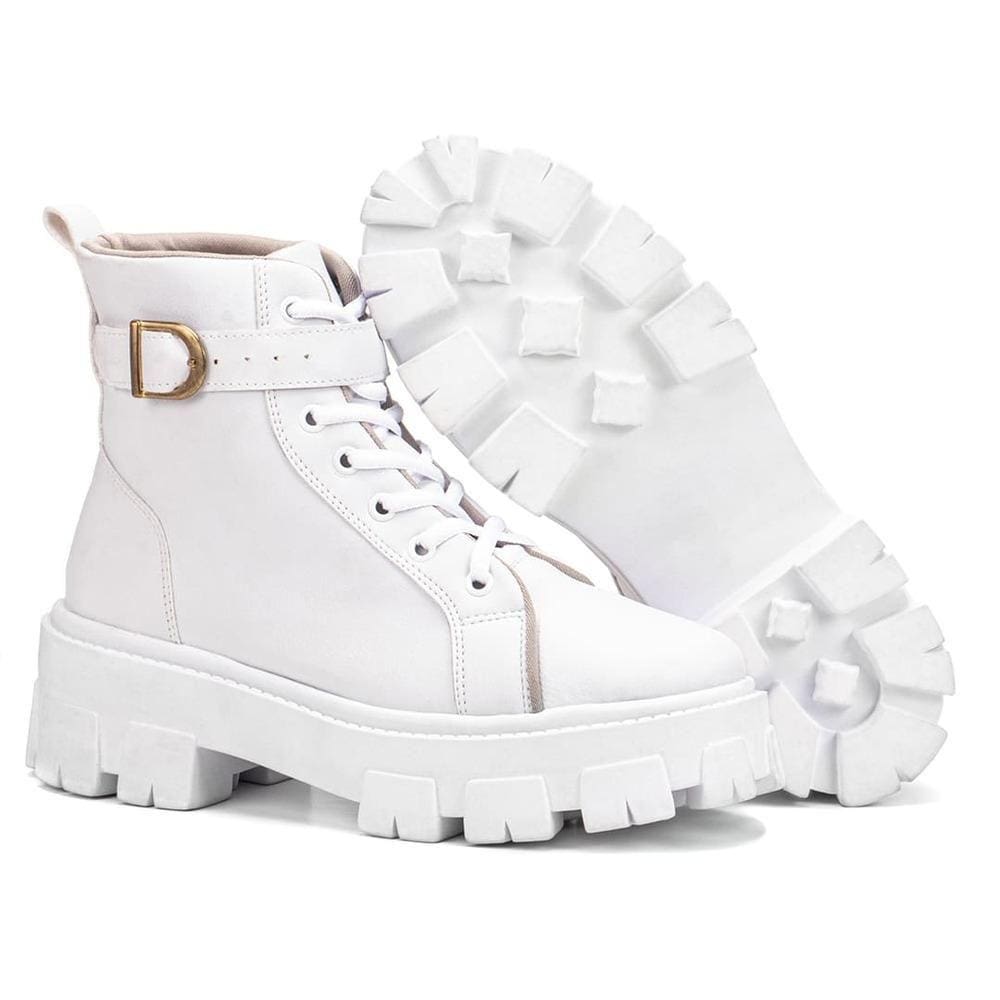 Coturno Feminino Casual com Amarração e Detalhe de Fivela Conforto e Estilo Urbano