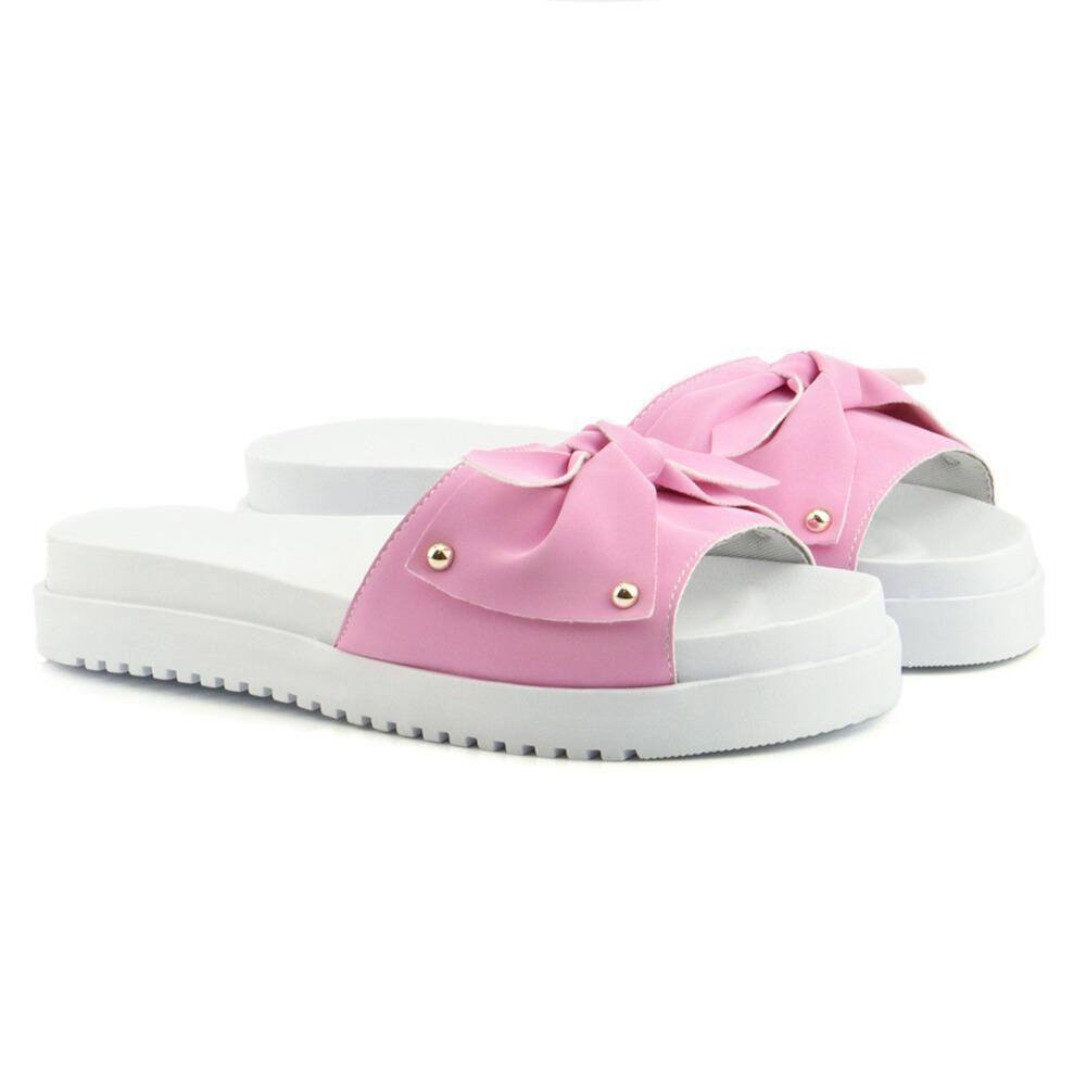 Sandália Papete Feminina com Tiras de PU Ideal para um Look Casual e Confortável