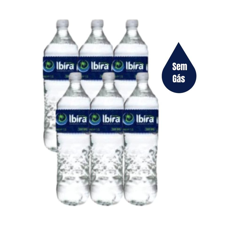 Água Mineral Ibirá Sem Gás PH Alcalino - Kit 6X1,5L