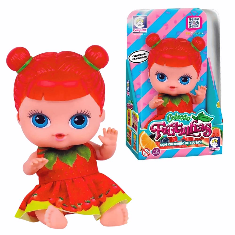 Boneca Coleção Frutinhas Morango Com Cheirinho Cotiplas 2509