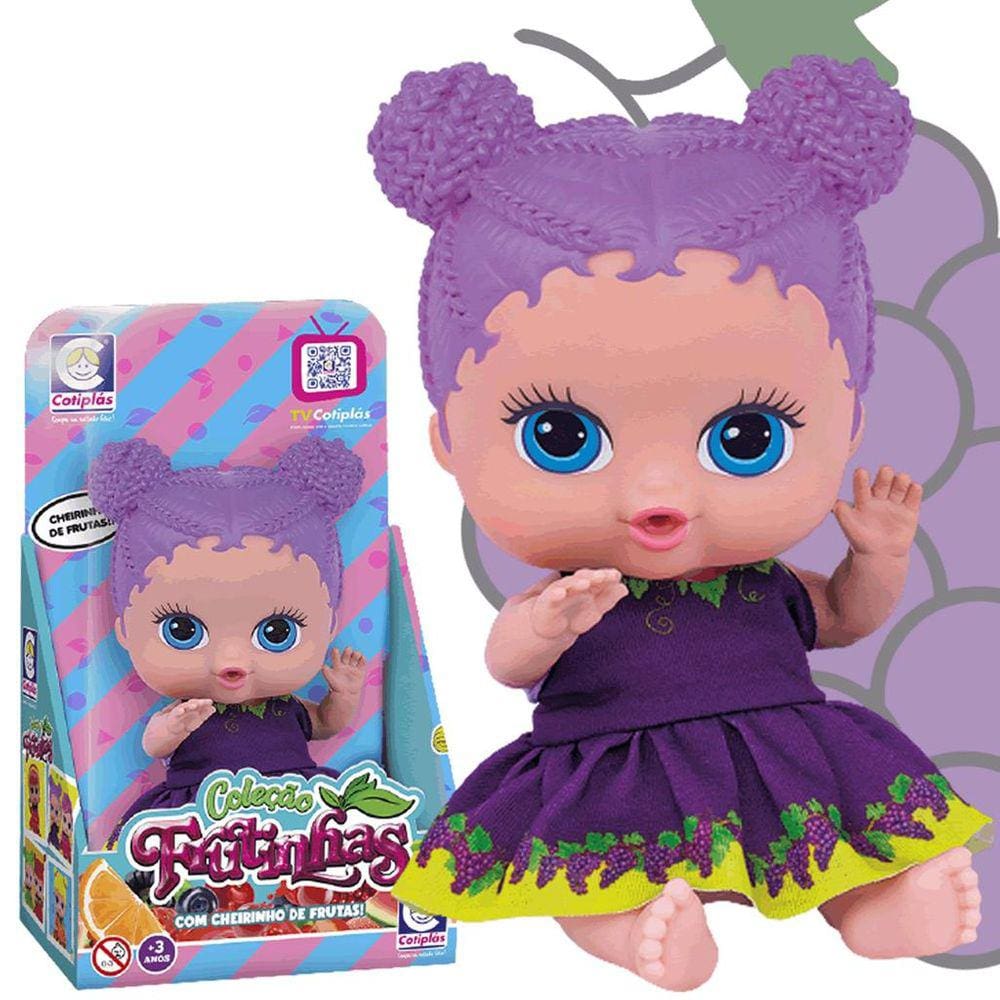 Boneca com Cheirinho de Fruta Uvinha Coleção Frutinhas