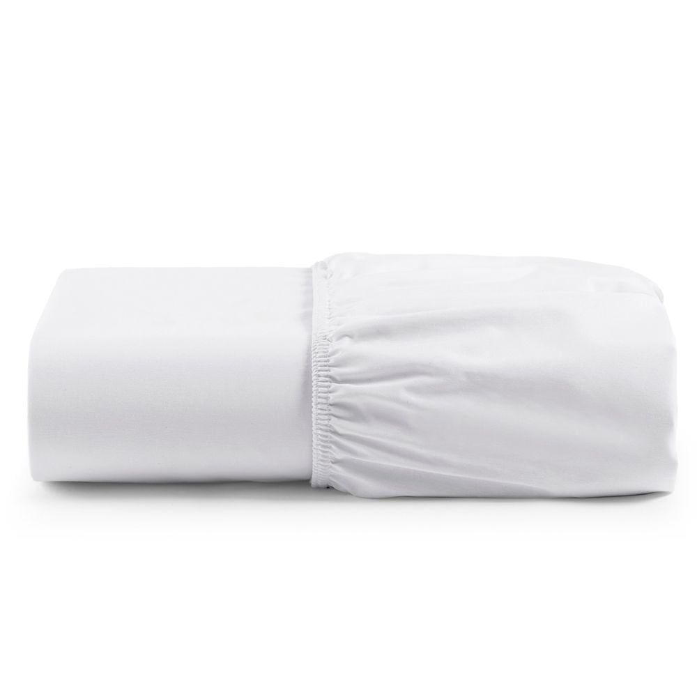 Lençol Unique Avulso de Baixo Casal Padrão com Elástico Micro Percal 400 Fios - Branco