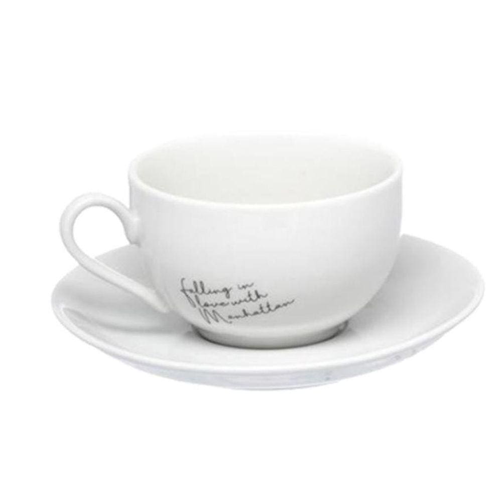 Cj Xicara Cafe 12Pcs 160Ml Manhat Branco