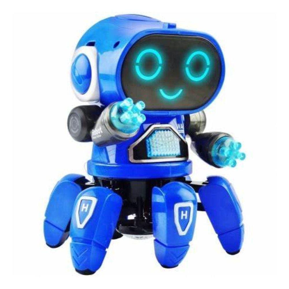 Robô Lady Infantil Dançante Som Luz Brinquedo Azul