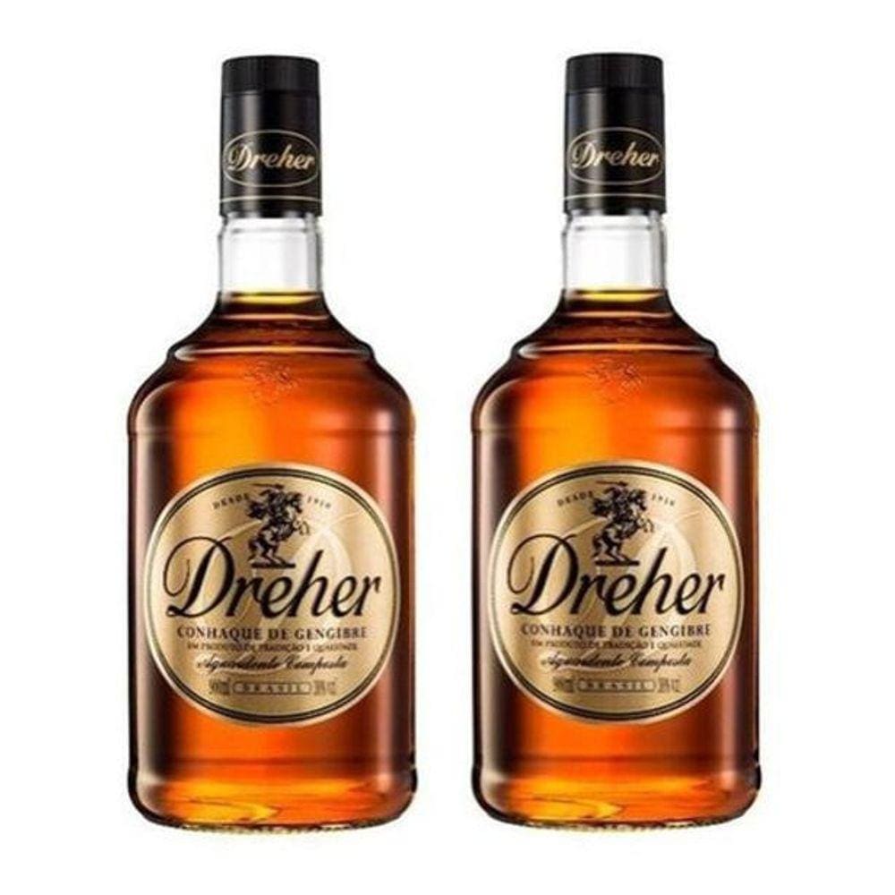 Conhaque De Gengibre Dreher 900Ml  2 Unidades