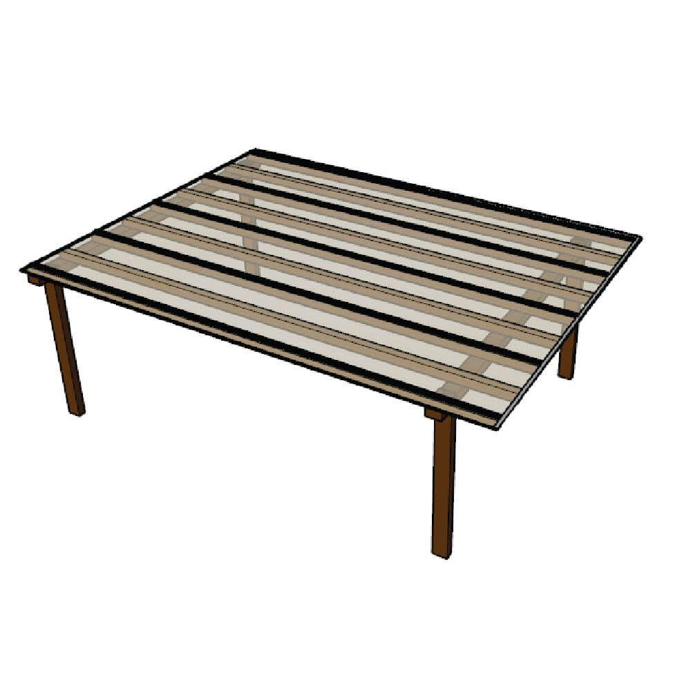 Kit Policarbonato Cristal 4mm 4,00m x 6,00m - Perfis Naturais