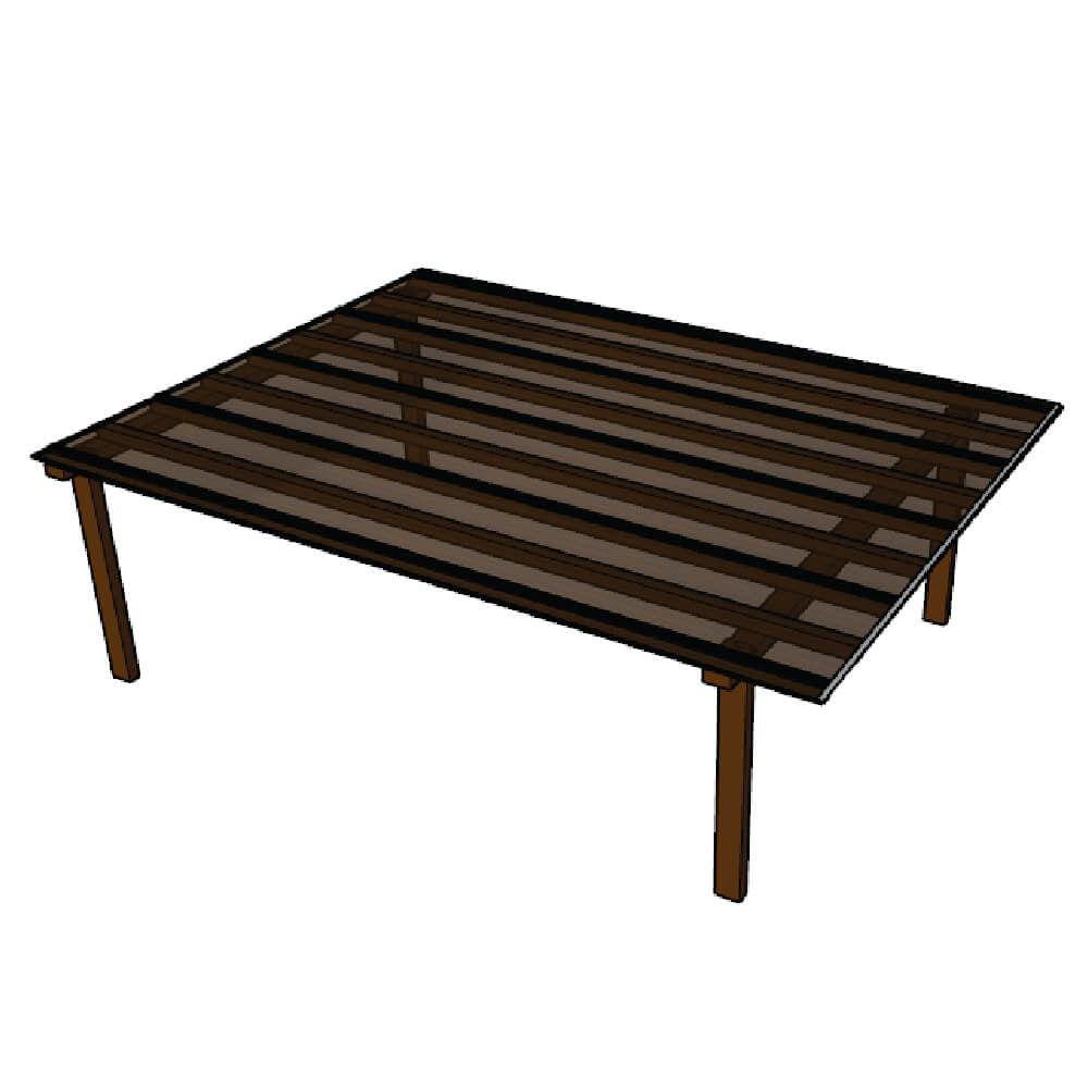 Kit Policarbonato Bronze 4mm 4,00m x 6,00m - Perfis Naturais