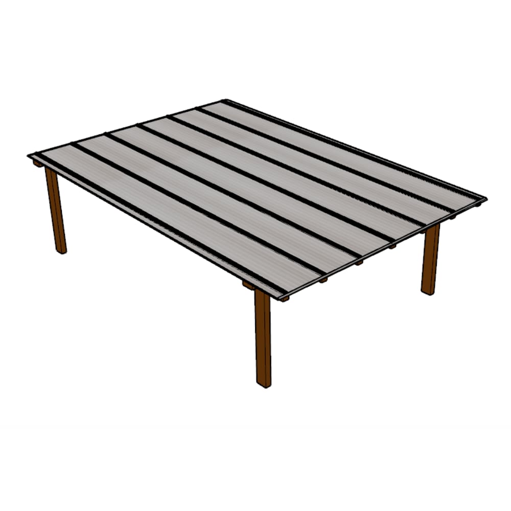 Kit Policarbonato Branco Refletivo 6mm 4,00m x 6,00m - Perfis Naturais